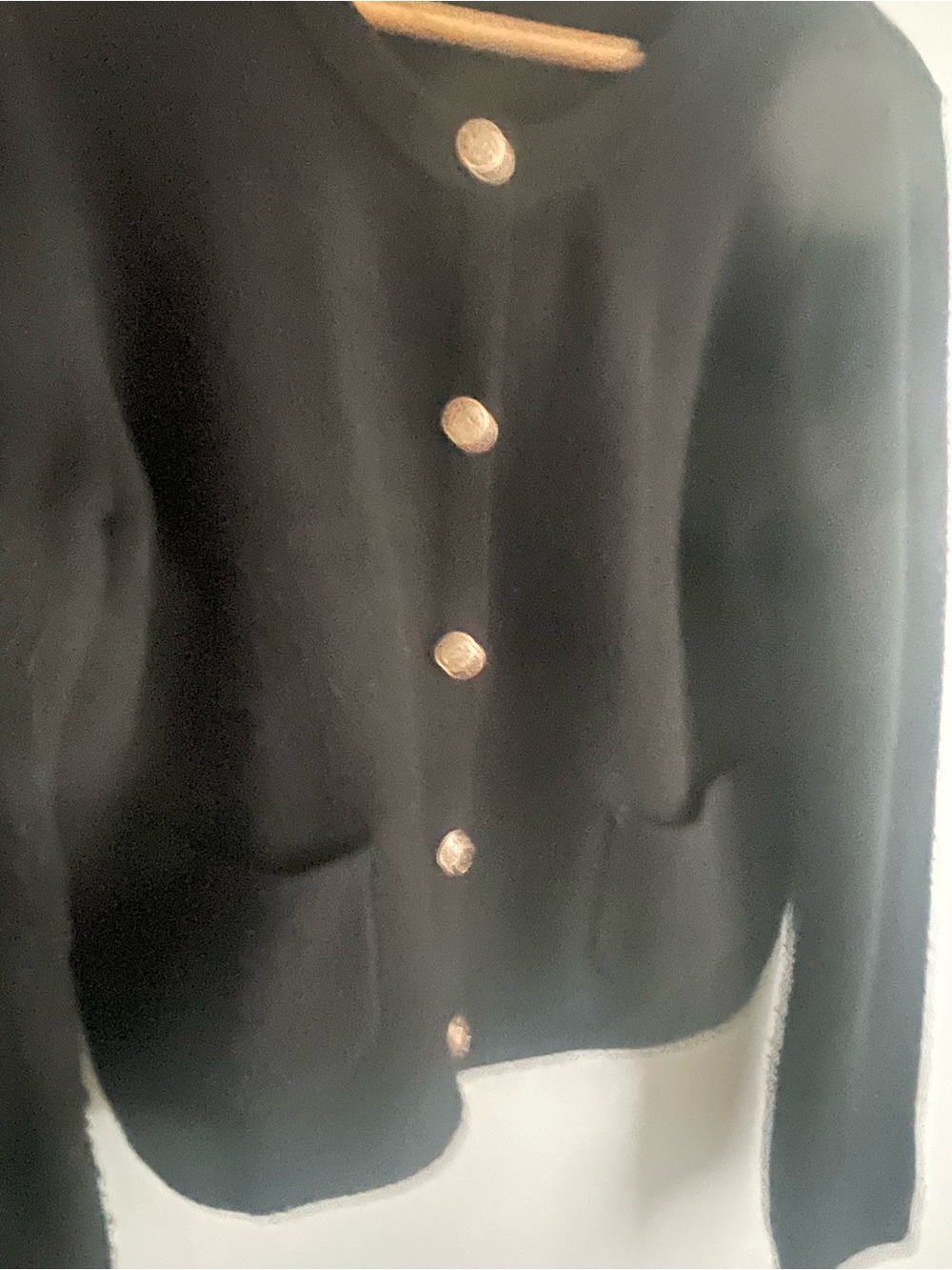 French Connection Black Cardigan with Gold Buttons. Never worn